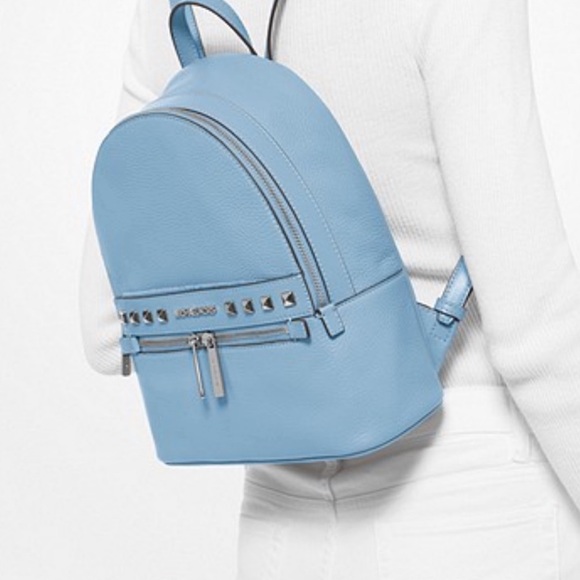 MICHAEL KORS
Kenly Medium Studded Pebbled Leather Backpack LIGHT SKY COLOR - Picture 2 of 15